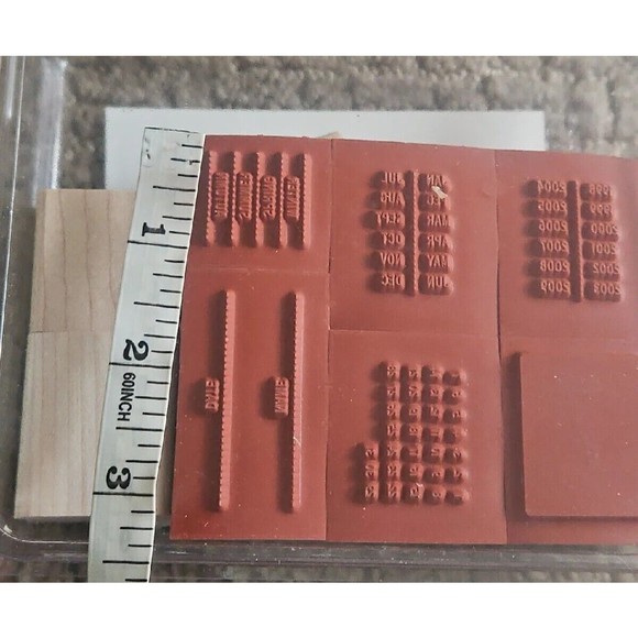 NEW STAMPIN UP MOUNTED STAMP SET *ITS A DATE*  RETIRED - Picture 5 of 5